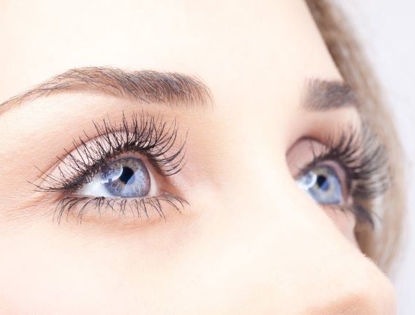 Woman with blue eyes